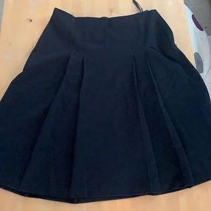 celine black skater skirt